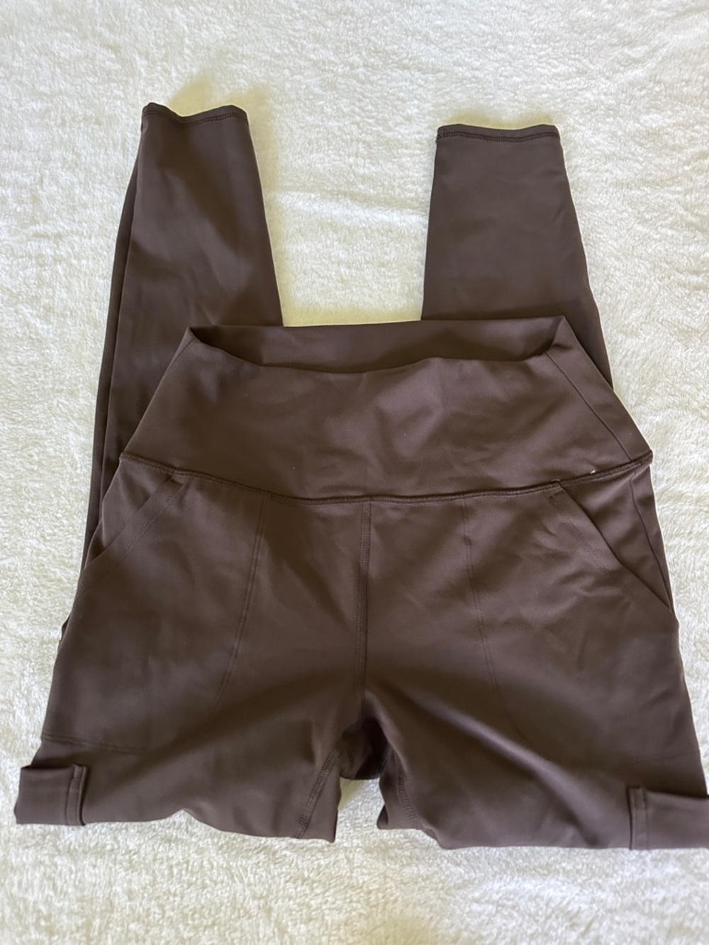 Avalanche High-Waist Brown Leggings